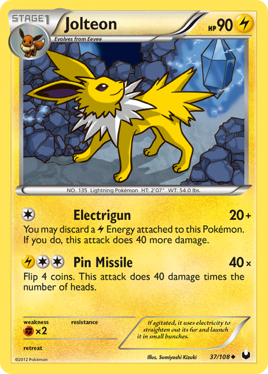 Jolteon 37/108 Black & White Dark Explorers