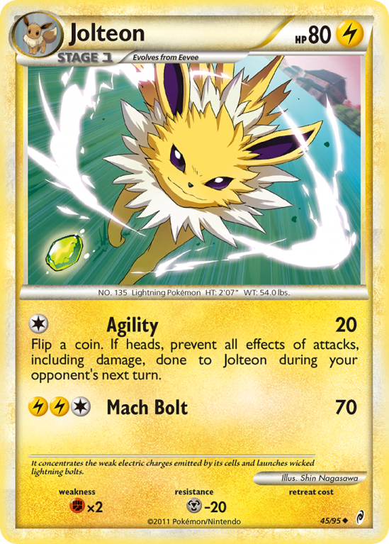 Jolteon 45/106 HeartGold & SoulSilver Call of Legends
