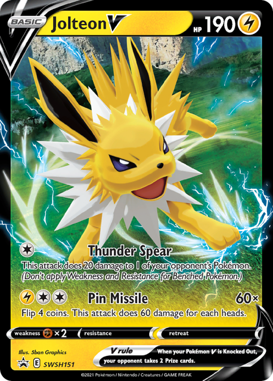 Jolteon V SWSH151/103 Sword & Shield SWSH Black Star Promos