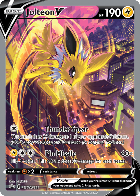 Jolteon V SWSH183/103 Sword & Shield SWSH Black Star Promos