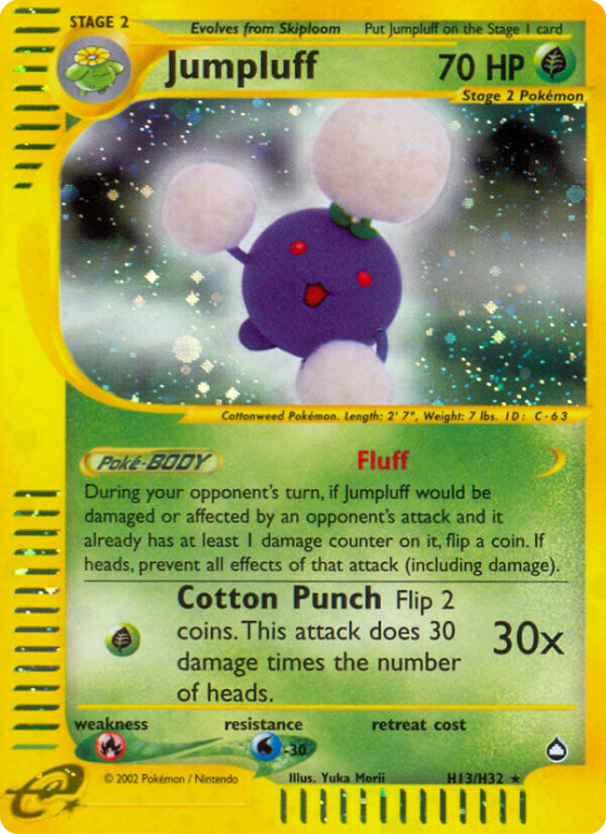 Jumpluff H13/186 E-Card Aquapolis