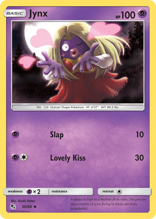 Jynx 30/68 Sun & Moon Hidden Fates