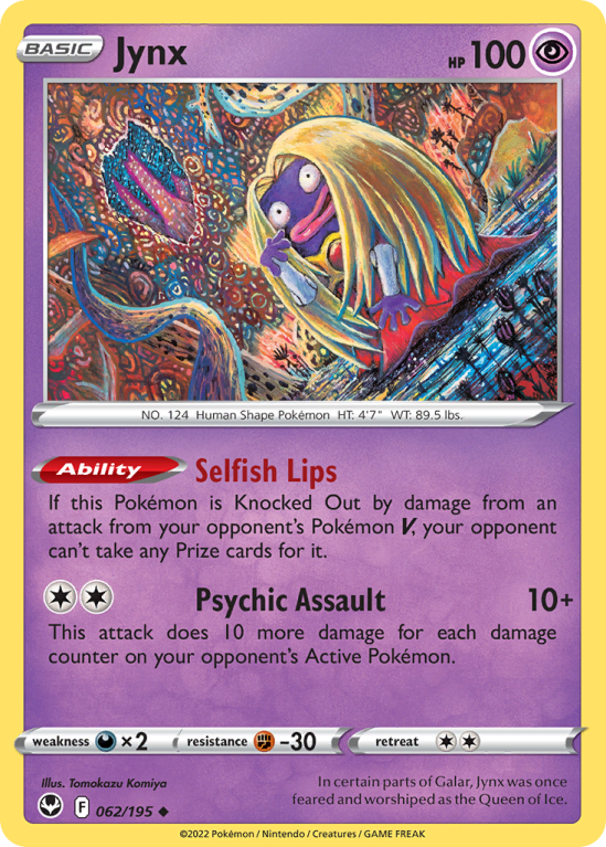 Jynx 62/195 Sword & Shield Silver Tempest
