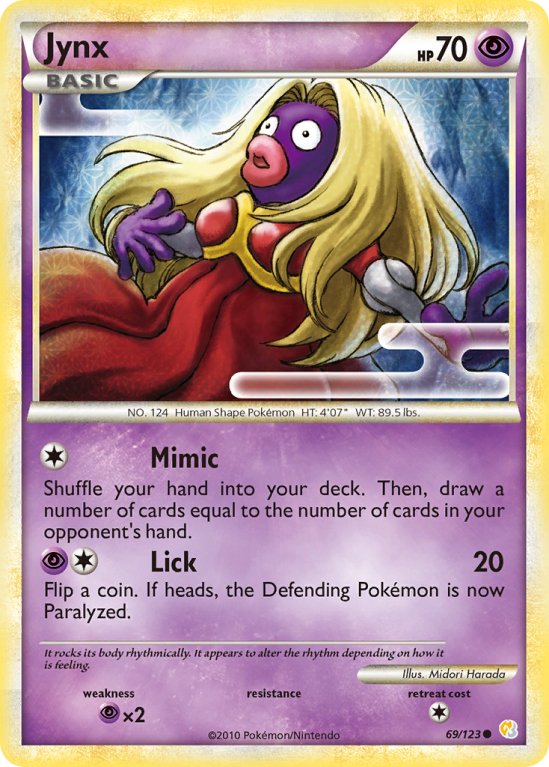 Jynx 69/123 HeartGold & SoulSilver HeartGold & SoulSilver
