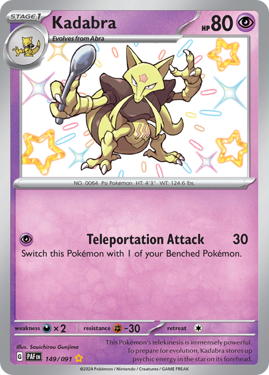 Kadabra 149/91 Scarlet & Violet Paldean Fates