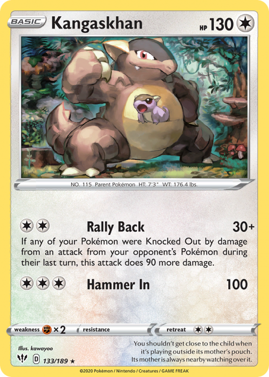 Kangaskhan 133/189 Sword & Shield Darkness Ablaze