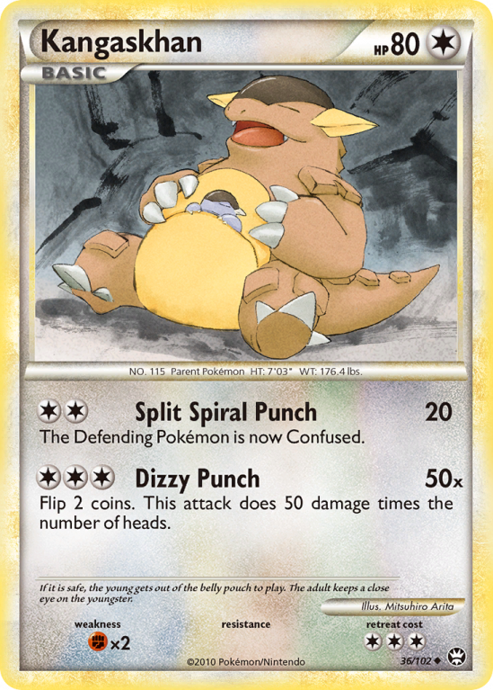 Kangaskhan 36/102 HeartGold & SoulSilver HS—Triumphant