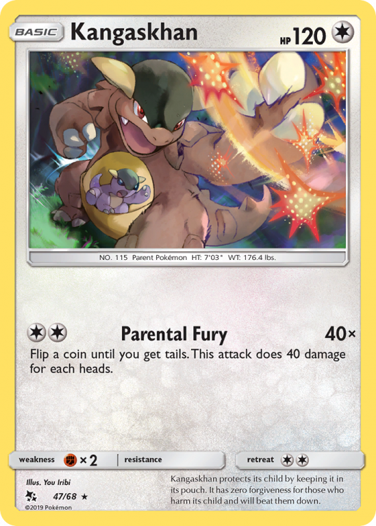 Kangaskhan 47/68 Sun & Moon Hidden Fates