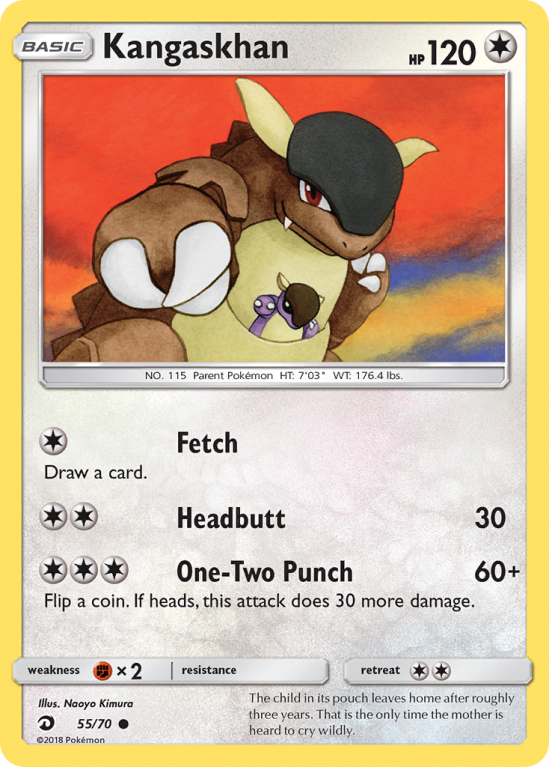 Kangaskhan 55/70 Sun & Moon Dragon Majesty