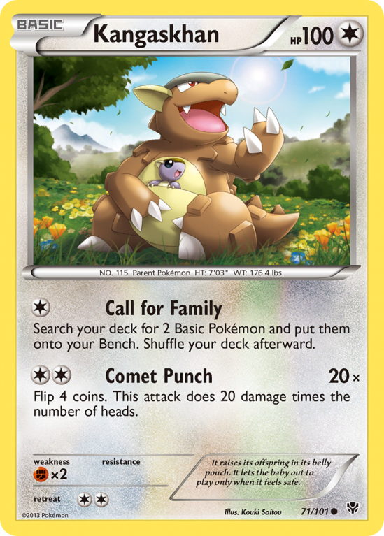 Kangaskhan 71/101 Black & White Plasma Blast