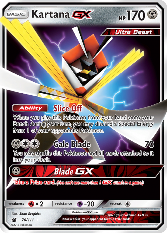 Kartana-GX 70/111 Sun & Moon Crimson Invasion