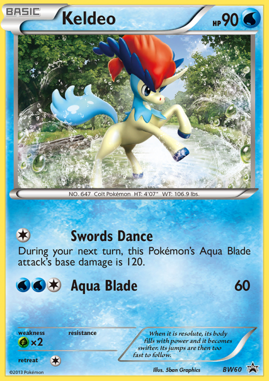 Keldeo BW60/101 Black & White BW Black Star Promos
