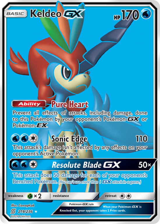 Keldeo-GX 219/236 Sun & Moon Unified Minds