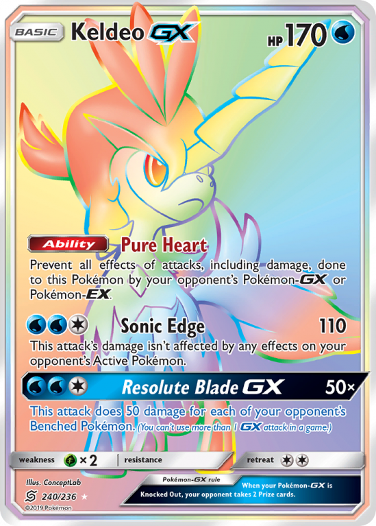 Keldeo-GX 240/236 Sun & Moon Unified Minds
