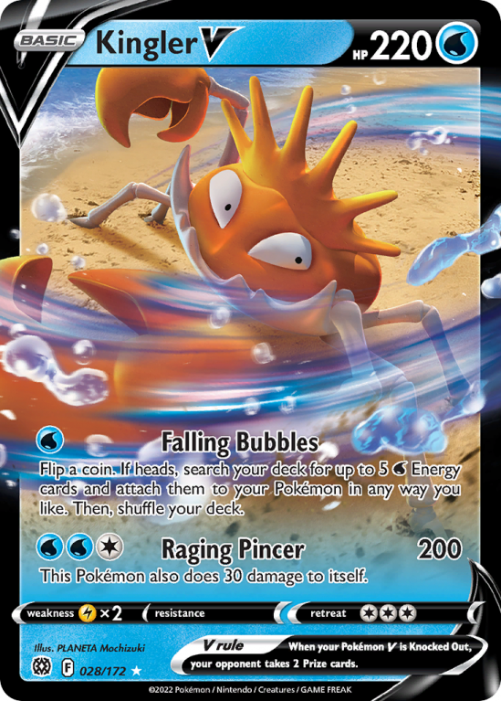 Kingler V 28/172 Sword & Shield Brilliant Stars