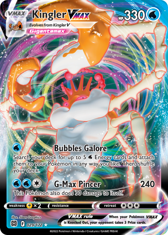 Kingler VMAX 29/172 Sword & Shield Brilliant Stars