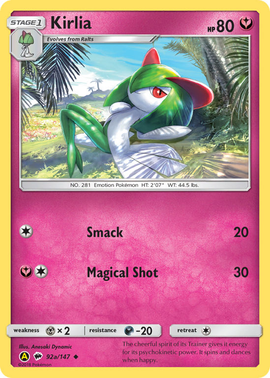 Kirlia 92a/147 Sun & Moon Burning Shadows