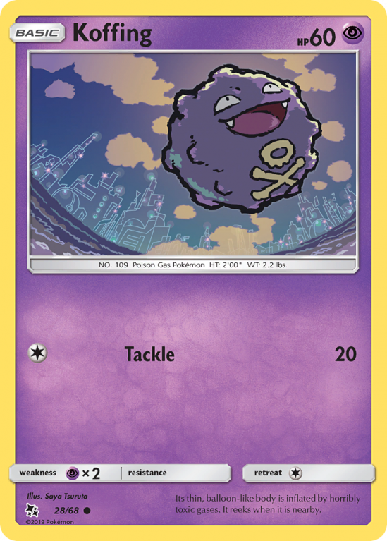 Koffing 28/68 Sun & Moon Hidden Fates