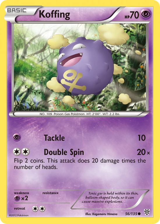 Koffing 56/135 Black & White Plasma Storm