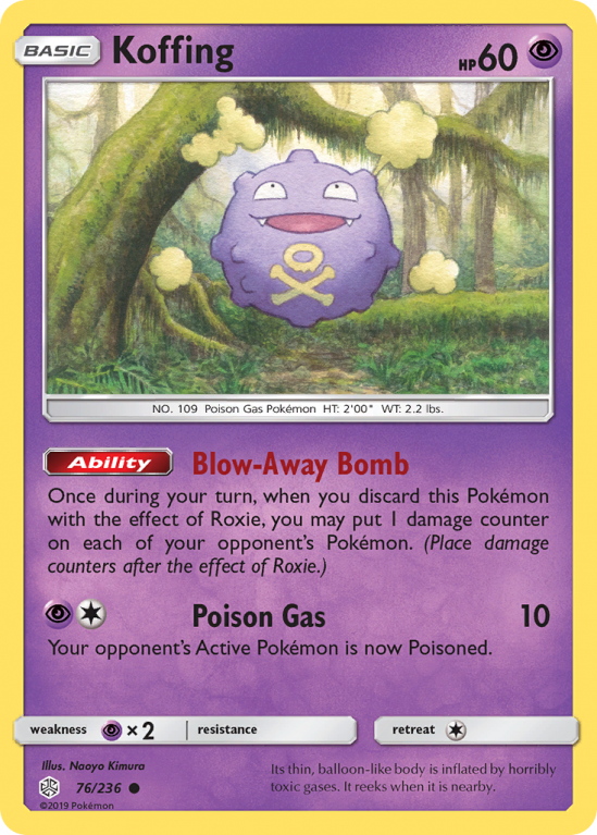Koffing 76/236 Sun & Moon Cosmic Eclipse