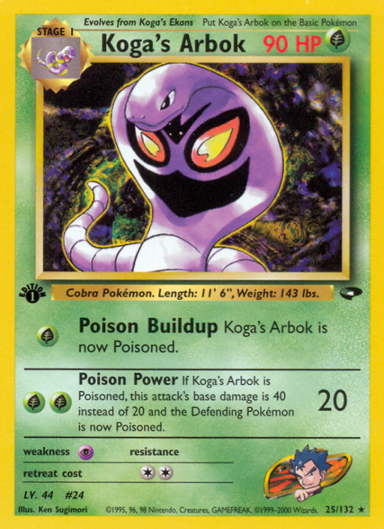 Koga's Arbok 25/132 Gym Gym Challenge