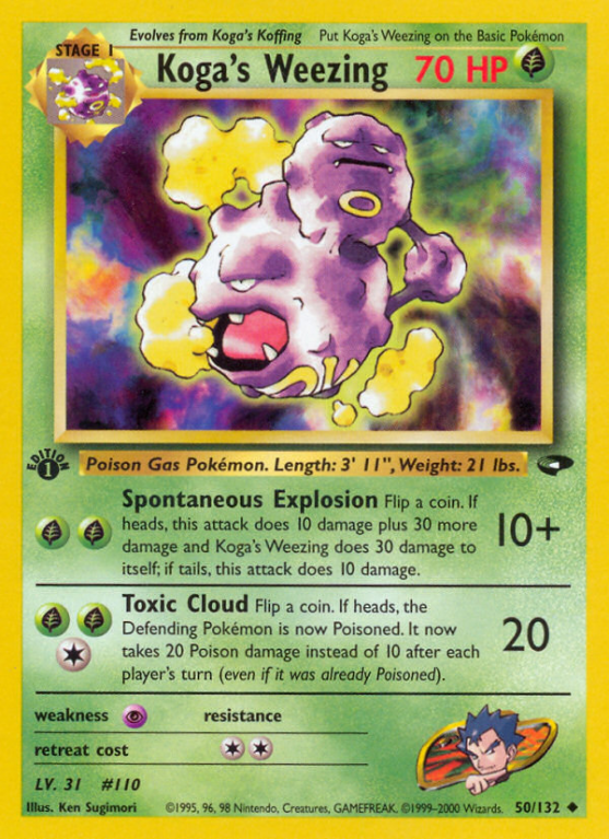 Koga's Weezing 50/132 Gym Gym Challenge