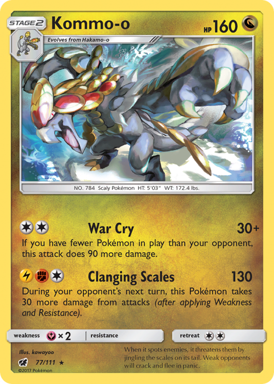 Kommo-o 77/111 Sun & Moon Crimson Invasion
