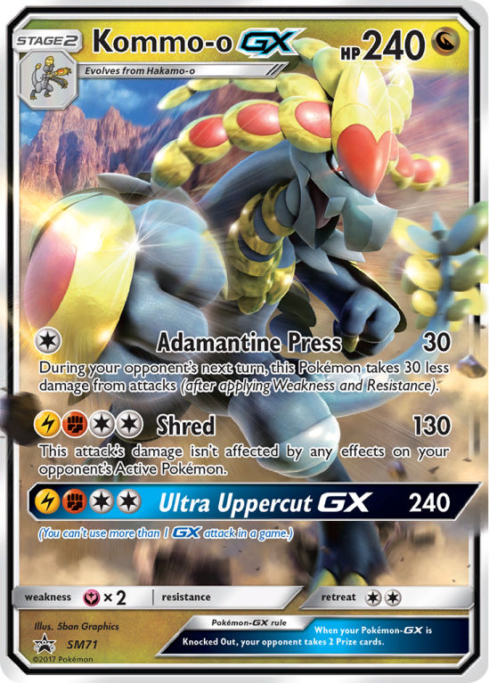 Kommo-o-GX SM71/156 Sun & Moon SM Black Star Promos