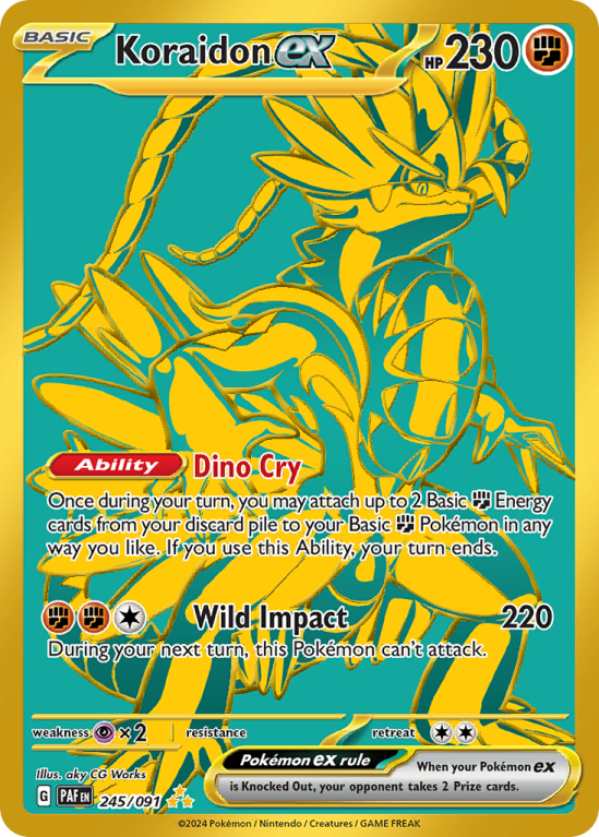 Koraidon ex 245/91 Scarlet & Violet Paldean Fates