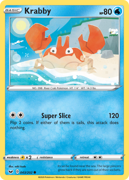Krabby 43/202 Sword & Shield Sword & Shield