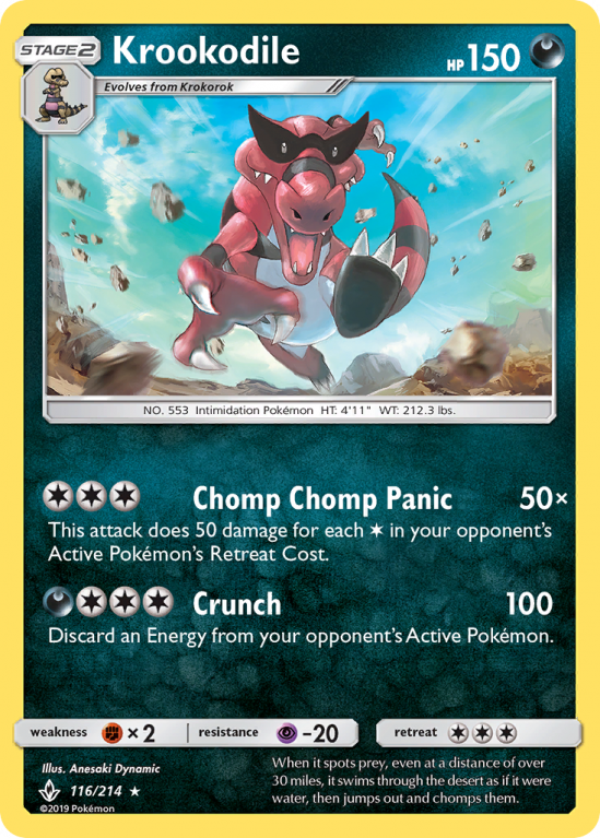 Krookodile 116/214 Sun & Moon Unbroken Bonds