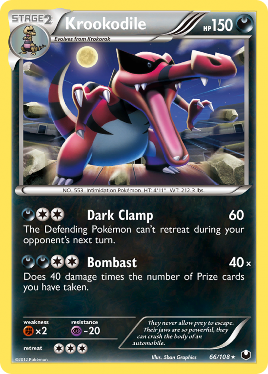 Krookodile 66/108 Black & White Dark Explorers