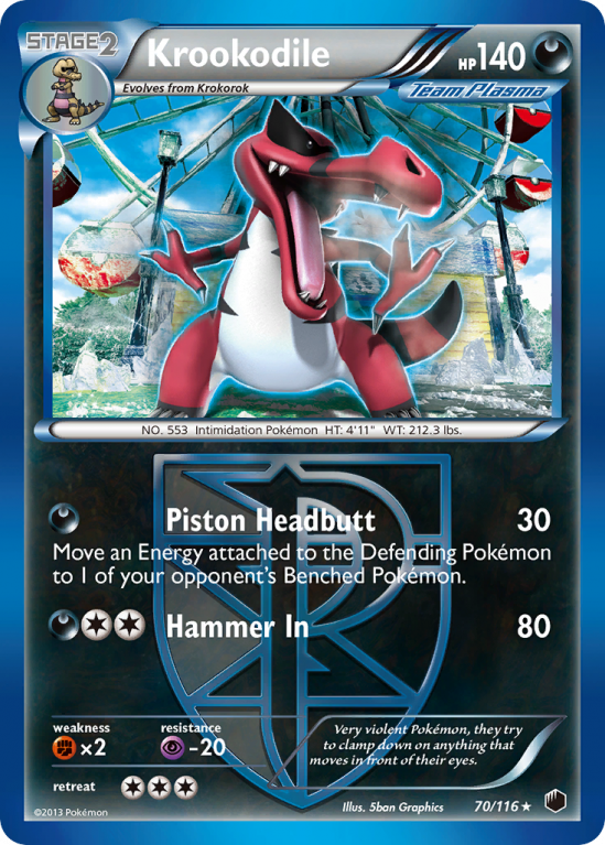 Krookodile 70/116 Black & White Plasma Freeze