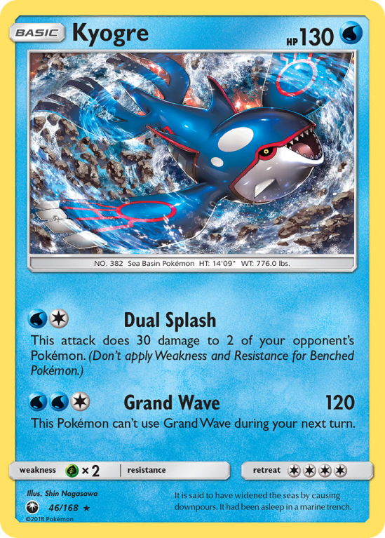 Kyogre 46/168 Sun & Moon Celestial Storm
