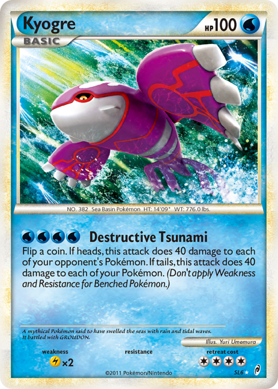 Kyogre SL6/106 HeartGold & SoulSilver Call of Legends