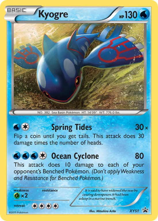 Kyogre XY51/183 XY XY Black Star Promos