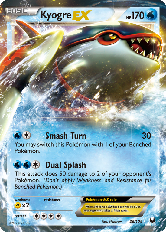 Kyogre-EX 26/108 Black & White Dark Explorers