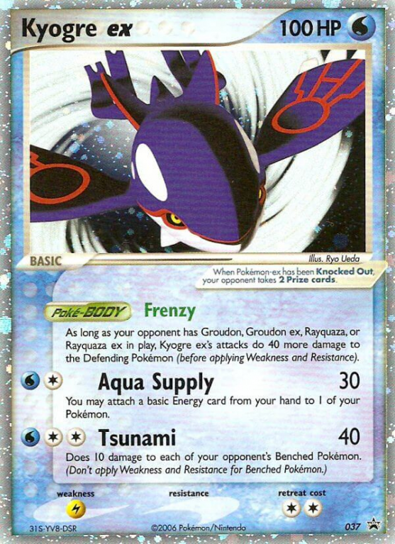 Kyogre ex 37/40 NP Nintendo Black Star Promos