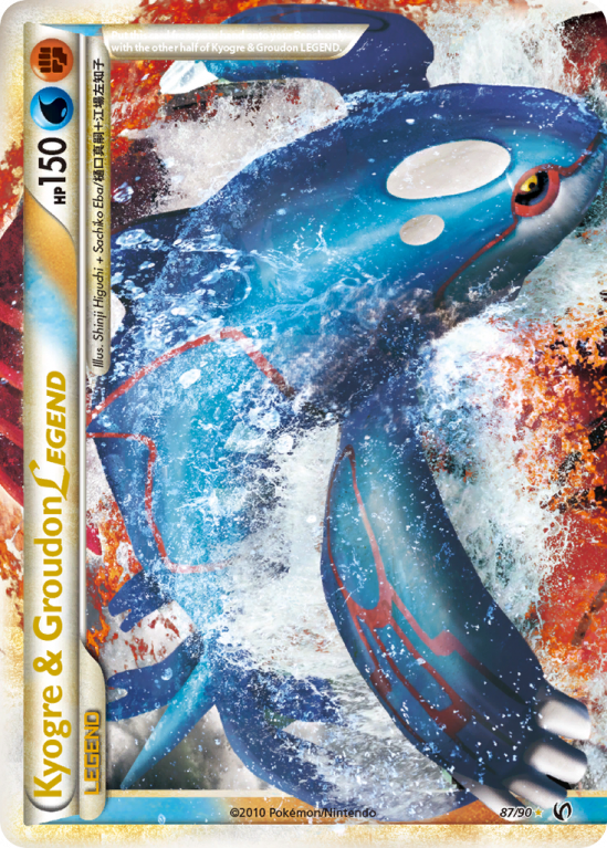 Kyogre & Groudon LEGEND 87/90 HeartGold & SoulSilver HS—Undaunted