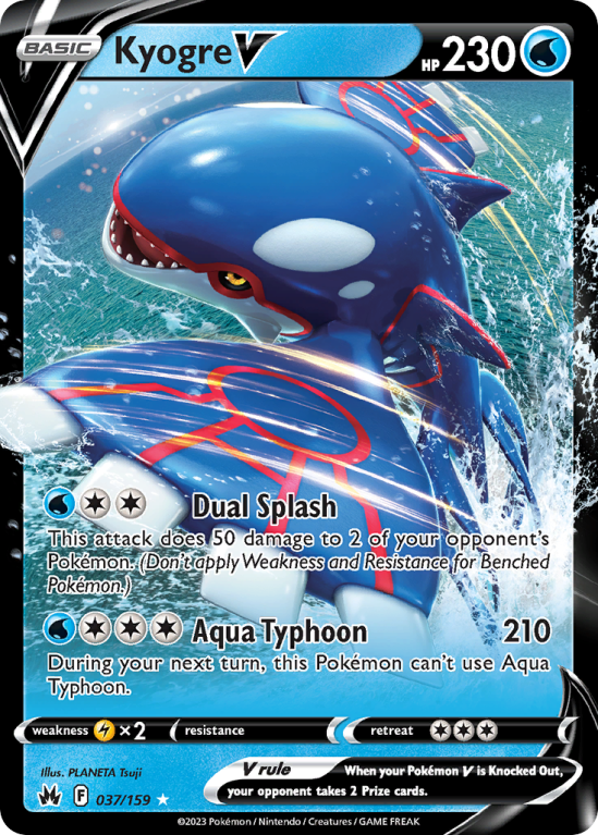 Kyogre V 37/159 Sword & Shield Crown Zenith