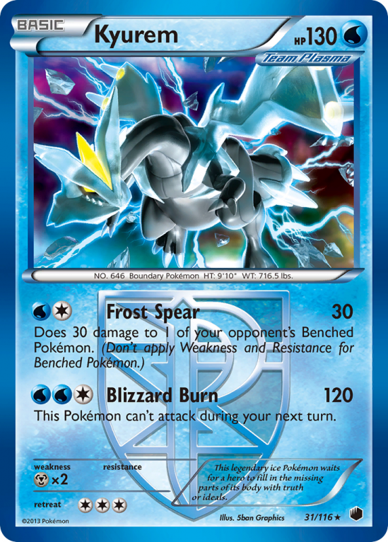 Kyurem 31/116 Black & White Plasma Freeze