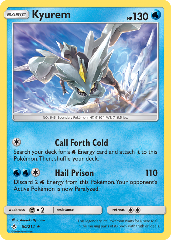 Kyurem 50/214 Sun & Moon Unbroken Bonds
