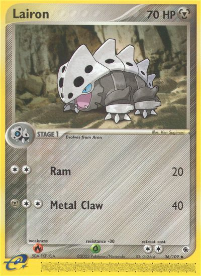 Lairon 36/109 EX Ruby & Sapphire