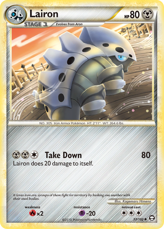 Lairon 37/102 HeartGold & SoulSilver HS—Triumphant