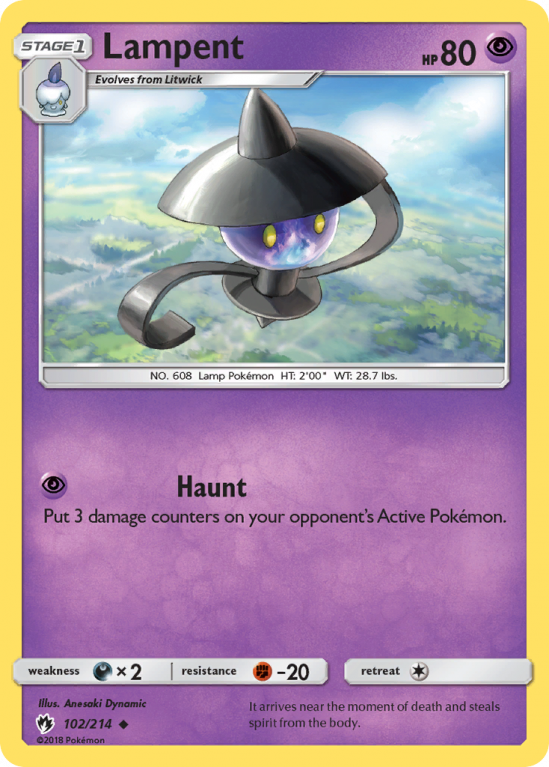 Lampent 102/214 Sun & Moon Lost Thunder