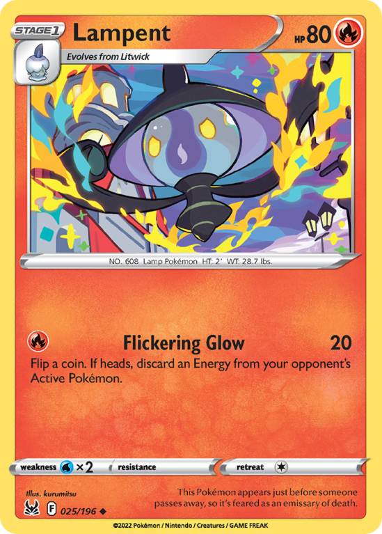 Lampent 25/196 Sword & Shield Lost Origin