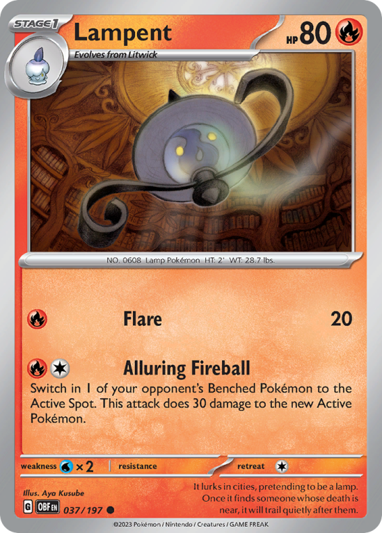 Lampent 37/197 Scarlet & Violet Obsidian Flames