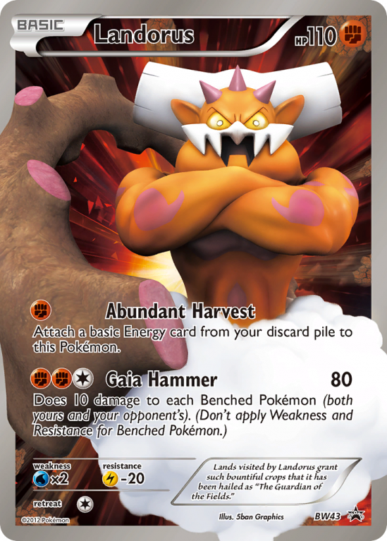 Landorus BW43/101 Black & White BW Black Star Promos