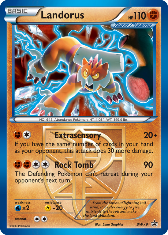 Landorus BW79/101 Black & White BW Black Star Promos