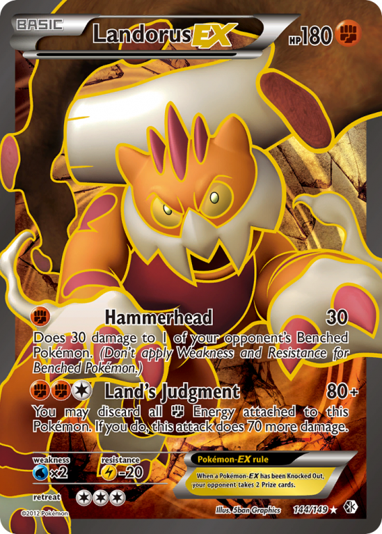 Landorus-EX 144/149 Black & White Boundaries Crossed